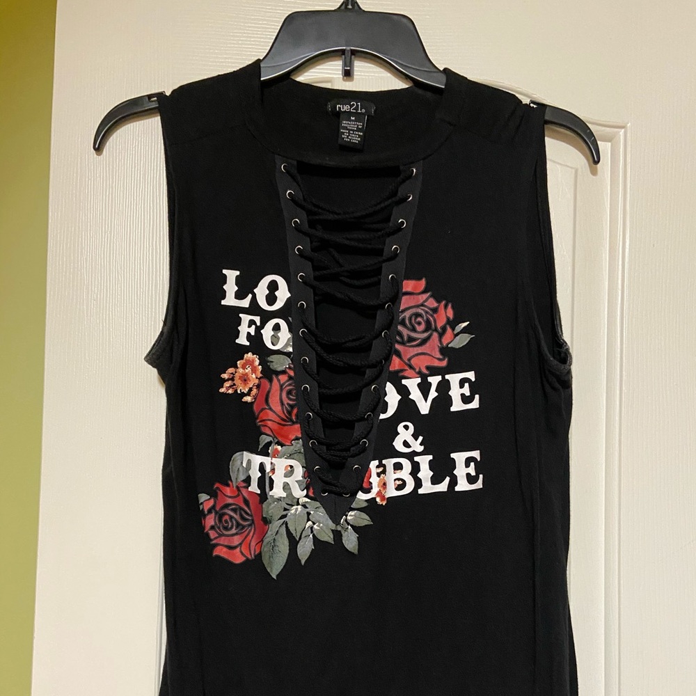 Black laced tank